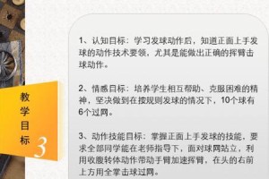 掌握排球发球的三种动作要领（打造完美发球技巧，轻松控制比赛节奏）