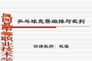 乒乓球单打裁判规则解析（深入了解乒乓球单打裁判的关键要点）